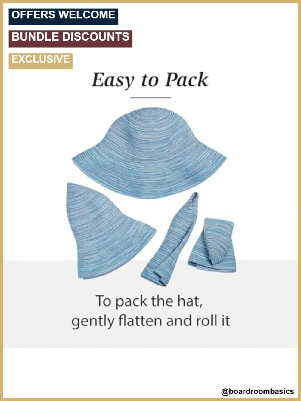 Wallaroo Sydney Women's Sun Hat UPF 30+ Wide Brim Packable Adjustable Travel
